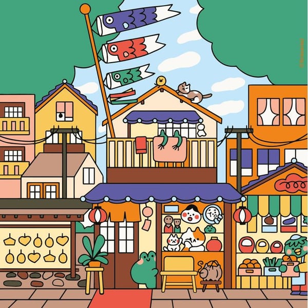 Ravensburger � CreArt � Voksen � Mal efter tal � Kawaii Street / Niniwanted � Illustrator � Kreativ Hobby � 12023273