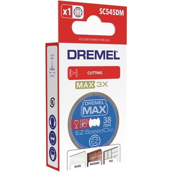 Dremel Max S545 EZ SpeedClic eritt�in kest�v� timanttiter� - �38 mm kovat materiaalit