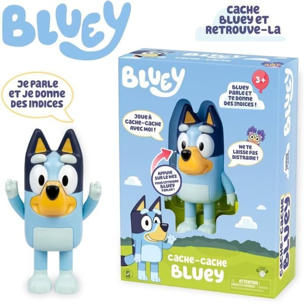 Piiloleikki - Interaktiiviset pelit - BLUEY - 1 elektroninen hahmo - Sininen - 3-vuotiaasta alkaen