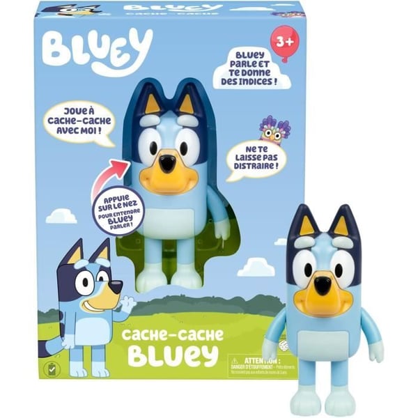 Piiloleikki - Interaktiiviset pelit - BLUEY - 1 elektroninen hahmo - Sininen - 3-vuotiaasta alkaen