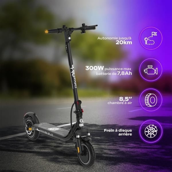 S�hk�potkulauta - URBANGLIDE - 85 Evo - 300 W - 8,5 renkaat - Maks. 25 km/h - Toimintas�de jopa 20 km