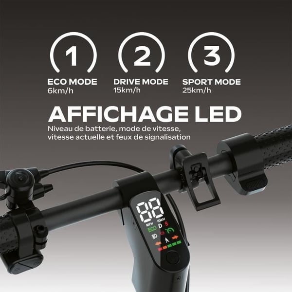 S�hk�potkulauta - URBANGLIDE - 85 Evo - 300 W - 8,5 renkaat - Maks. 25 km/h - Toimintas�de jopa 20 km