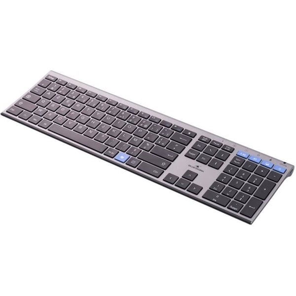 Langaton n�pp�imist� - Saksileikatut n�pp�imet - BLUESTORK - AZERTY - Metalli - Hiljainen