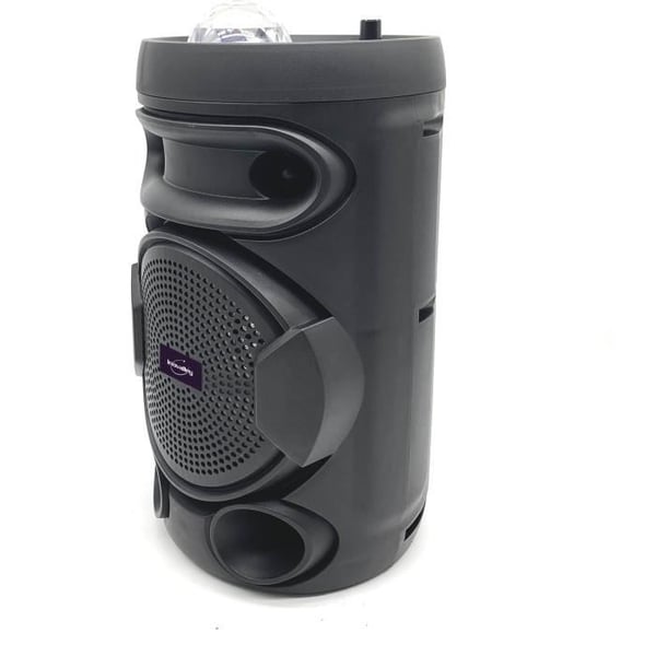 INOVALLEY KA02 BOWL - 400W Bluetooth lyshøjttaler - Karaoke -funktion - Flerfarvet LED kalejdoskopkugle - USB -port, Micro -SD