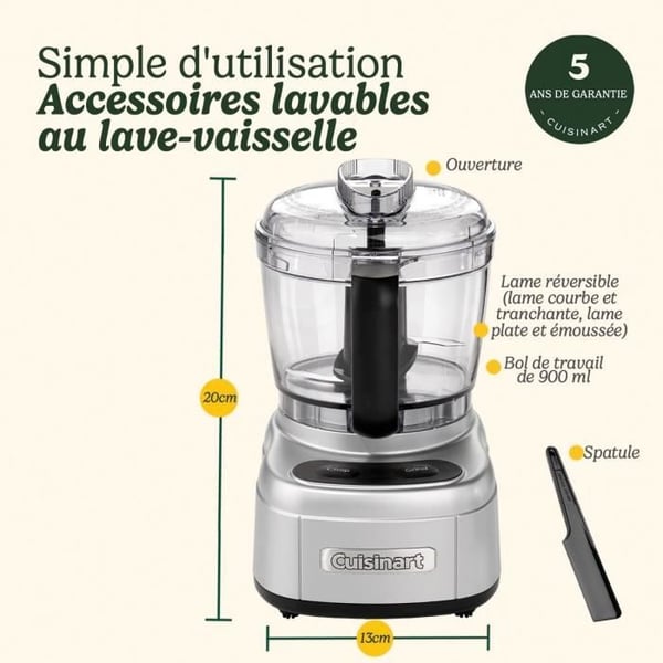 S�hk�inen silppuri - CUISINART - ECH4E Mini Prep Pro - 250 W - 900 ml - Harmaa