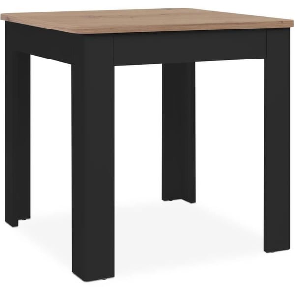 OSLO Bord - Rektangulært - 4 personer - 80 x 77 x 80 cm - Sort / Håndværks eg