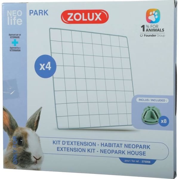 Laajennussarja modulaariselle kotelolle - ZOLUX - Neo Park - Rabbit - 4 ruudukkoa
