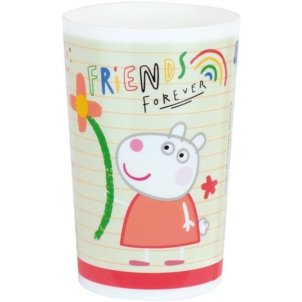 Services�t - FUN HOUSE - PEPPA PIG - 2 suppetallerkener � 22 cm, 2 glas 220 ml, vandflaske 350 ml, snack�ske og t�jdyr 17 cm
