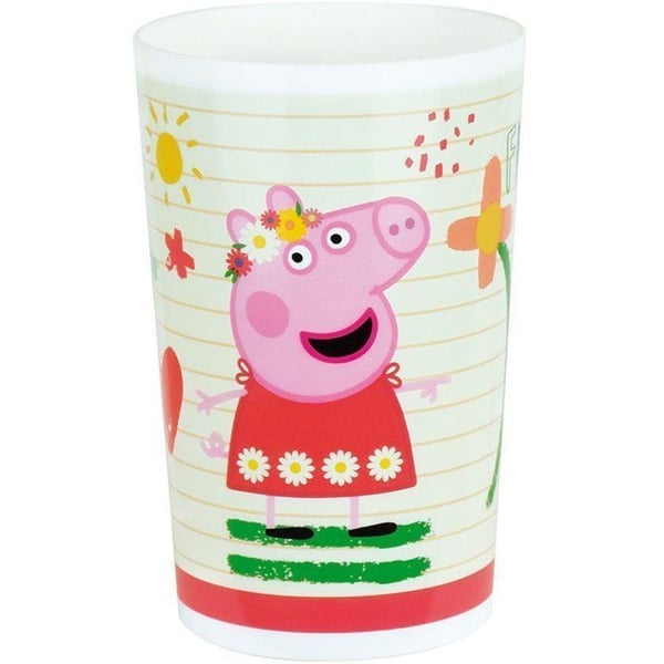 Services�t - FUN HOUSE - PEPPA PIG - 2 suppetallerkener � 22 cm, 2 glas 220 ml, vandflaske 350 ml, snack�ske og t�jdyr 17 cm