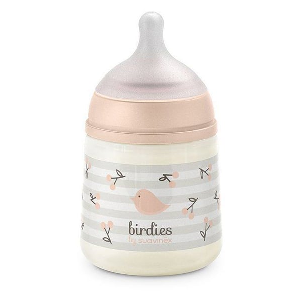 SUAVINEX Birdies Nappflaska - SX Pro S Napp - 150 ml - 0 till 3 månader - Rosa