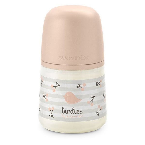 SUAVINEX Birdies Nappflaska - SX Pro S Napp - 150 ml - 0 till 3 månader - Rosa