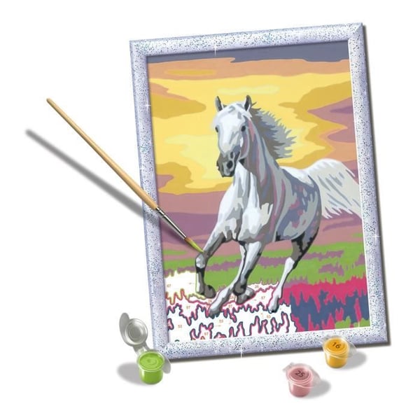 CreArt Kids 18x24cm Hevonen niityll�, Maalaa numeroiden mukaan -setti, Taidenumero, Ik� 7+, 25845, Ravensburger