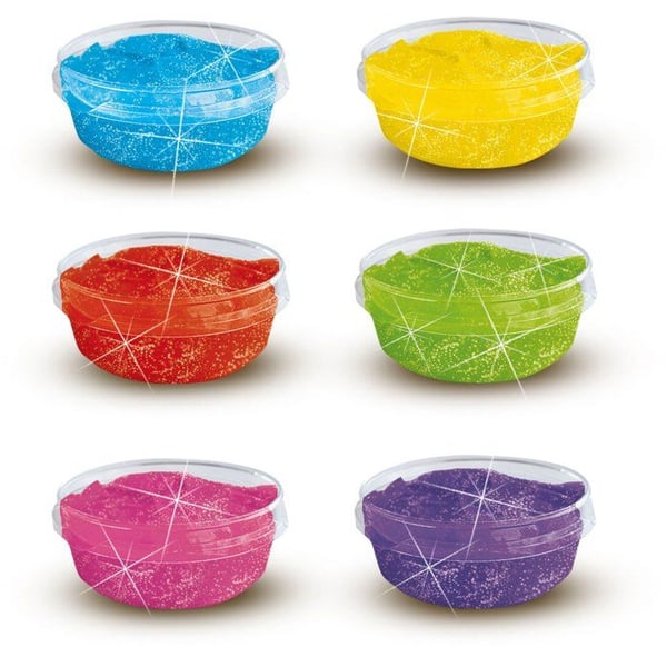 Glitter gouache (6x45ml) - SES CREATIVE - Bra kvalitet, ljusa och ogenomskinliga färger - Praktisk och kompakt förpackning