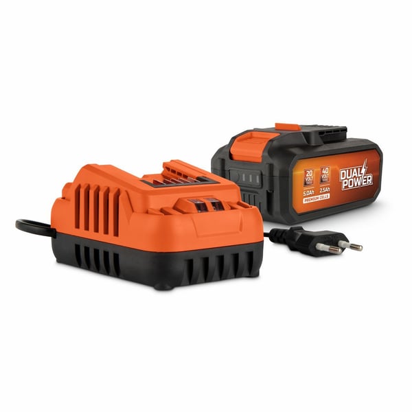 Batteridriven motorsåg - Dubbel effekt - POWDPGCSS2 - 40V sladdlös sekatör - 350 mm svärd - Batteri och laddare ingår