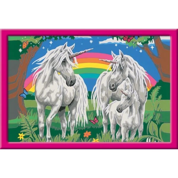CreArt Kids 31x21cm Unicorn Land, Paint by Numbers Kit, Art Number, Ages 9+, 25849, Ravensburger