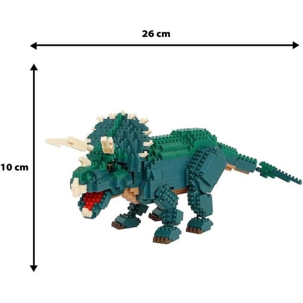 Klodsfigur - BANDAI - NANOBLOCK - Triceratops Deluxe - 930 dele
