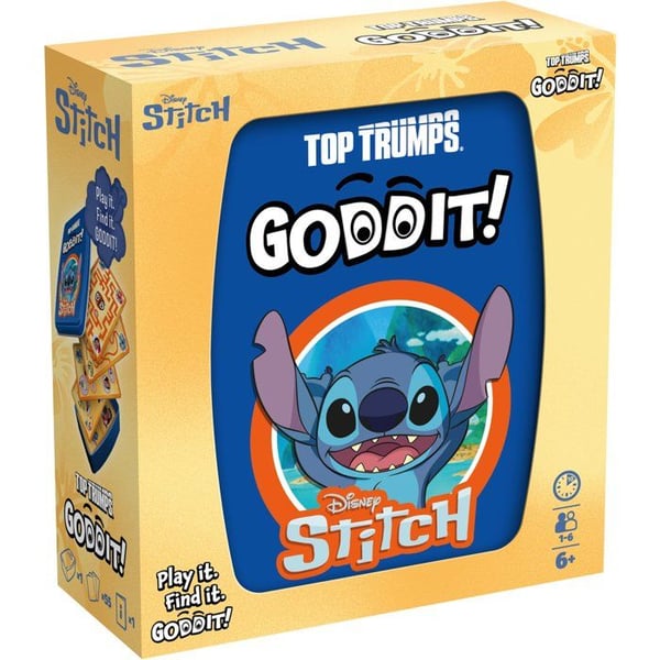 GODDIT - Top Trumps Stitch - Kortspel - VINNANDE TRÄK - 1 till 6 spelare - Från 6 år