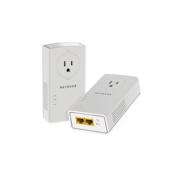 NETGEAR Pakke med 2 adaptere 2000 Mbit / s - 2 porte 10/100/1000 RJ45 - Med integreret stik PLP2000-100FRS