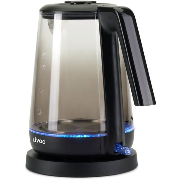 Vattenkokare - LIVOO - DOD216N - 2200 W - 1,7 L - Glas / Svart