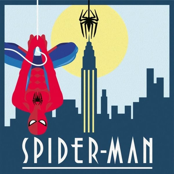 CreArt 20x20 cm Spider Man, Creative leisure, 23891, Ravensburger