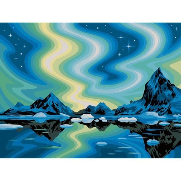 Ravensburger � CreArt-kankaat 30x40 cm � Revontulet � Maalaus numeroiden mukaan � Aikuinen � Rentouttavaa ja luovaa toimintaa � Ik�rajat 14 � 23907