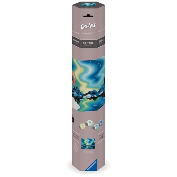 Ravensburger � CreArt-kankaat 30x40 cm � Revontulet � Maalaus numeroiden mukaan � Aikuinen � Rentouttavaa ja luovaa toimintaa � Ik�rajat 14 � 23907