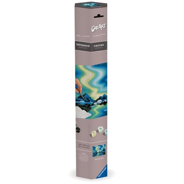 Ravensburger � CreArt-kankaat 30x40 cm � Revontulet � Maalaus numeroiden mukaan � Aikuinen � Rentouttavaa ja luovaa toimintaa � Ik�rajat 14 � 23907