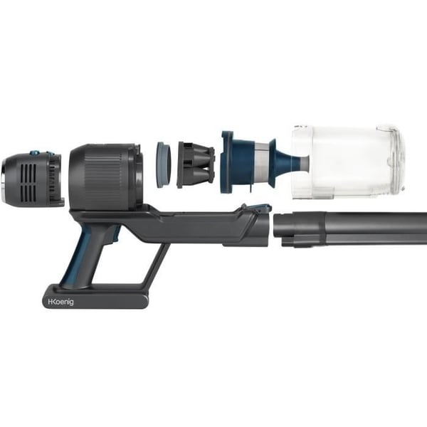 HKOENIG POWERFLEX+ UPX26 - 2 I 1 Wireless 220W Broom Dacuum Cleaner - Foldbar - Autonomous upp till 40 min - Ljus - 3 krafter
