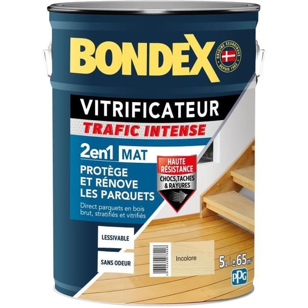 Färglös tung trafiklack - BONDEX - 446439 - Matt - 5 L