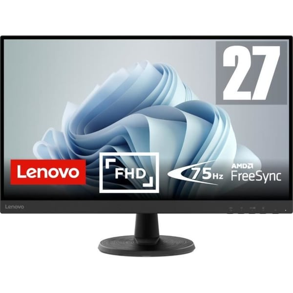 LENOVO D27-40 PC-sk�rm - 27'' FHD 1920x1080 VA - 75Hz - 4ms - AMD FreeSync - HDMI-kabel