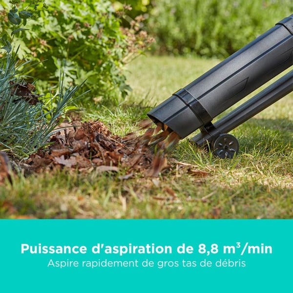 BLACK+DECKER 36V tyhji�puhaltimen silppuri - Akulla ja laturilla - 45L pussi