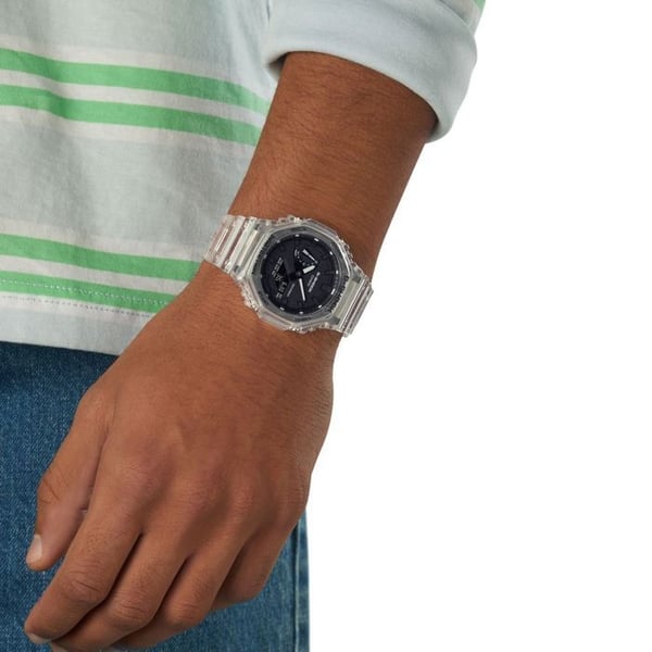 Se G -SHOCK - CASIO - St�dsikker - Multifunktion - Gennemsigtig hvid