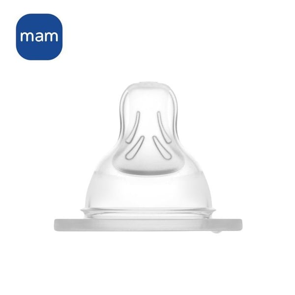 MAM anatomiset n�nnit - virtausnopeus 1 hidas - silikoni - 2 kpl - l�pin�kyv�
