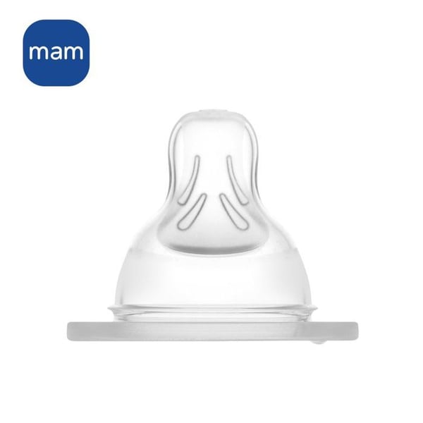 MAM anatomiset n�nnit - keskivirtaus 2 - silikoni - 2 kpl - l�pin�kyv�