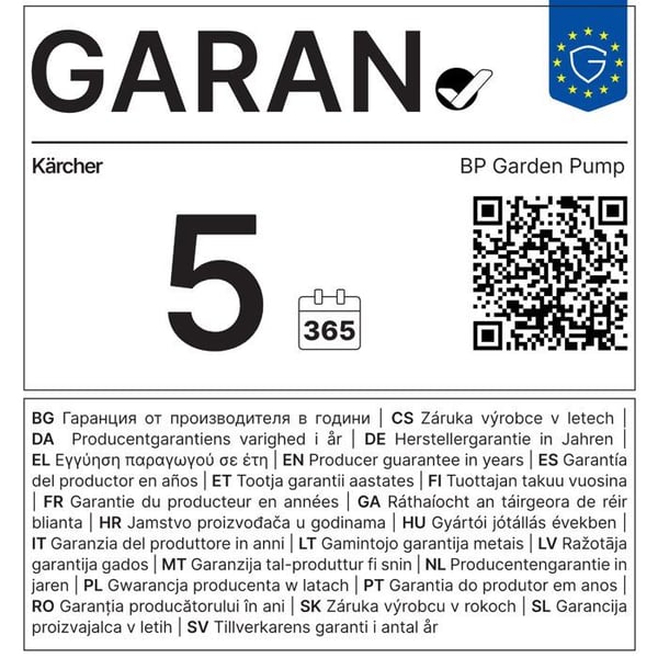BP Watering Pump 6.000 Gaden Set - Karcher