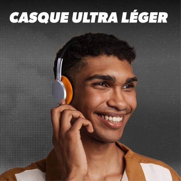 Tr�dl�se hovedtelefoner - T'nb - Origin - Bluetooth - Op til 40 timers batterilevetid - Justerbar hovedb�jle - Sort/gr�