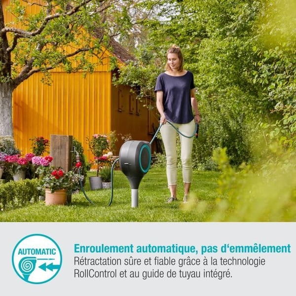 GARDENA RollUp S automaattinen piikkiannostelija 15 m sininen raita