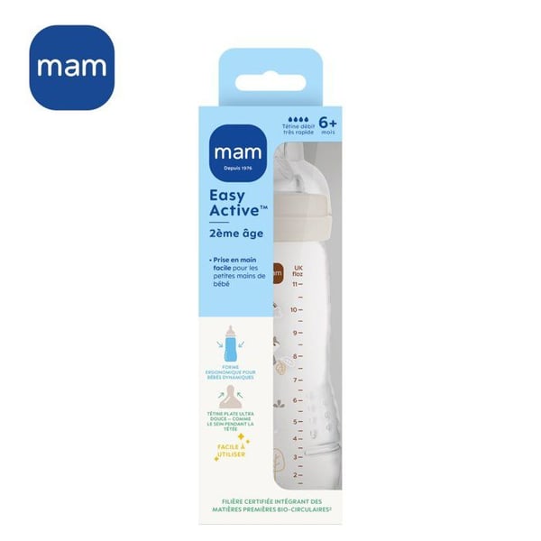 Tuttipullo - MAM BABY - Easy Active - +6 kk - 330 ml - X flow -tutti - Hiekanv�rinen