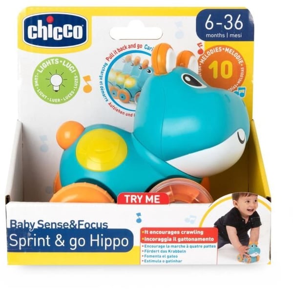 CHICCO - Hippo Sprint&go - Bl� og orange - Fra 6 m�neder