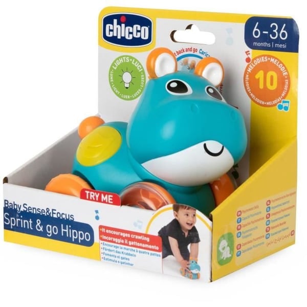 CHICCO - Hippo Sprint&go - Bl� og orange - Fra 6 m�neder