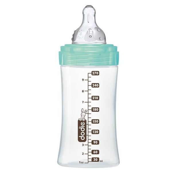 DODIE Antikolikflaske Initiering + GLASS 3 hastigheder flow 2 - 270 ml - VERT FUGLER