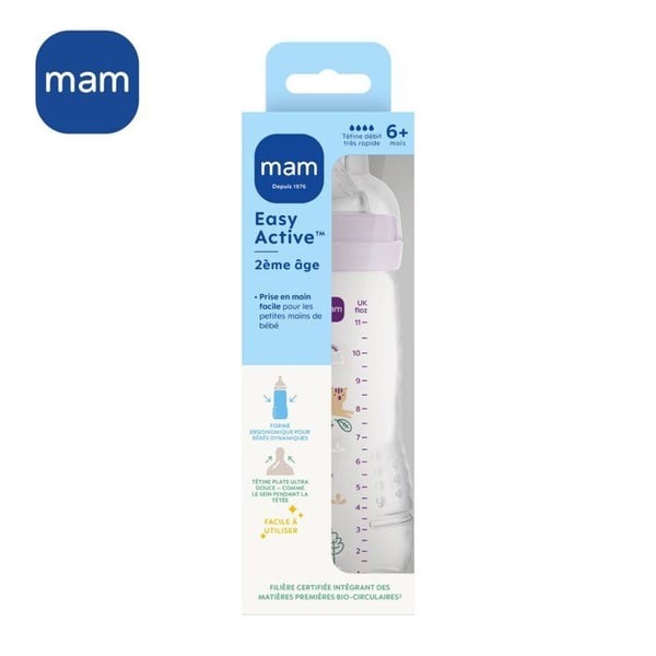 Tuttipullo - MAM BABY - Easy Active - +6 kk - 330 ml - X flow - tuttipullo - Lila