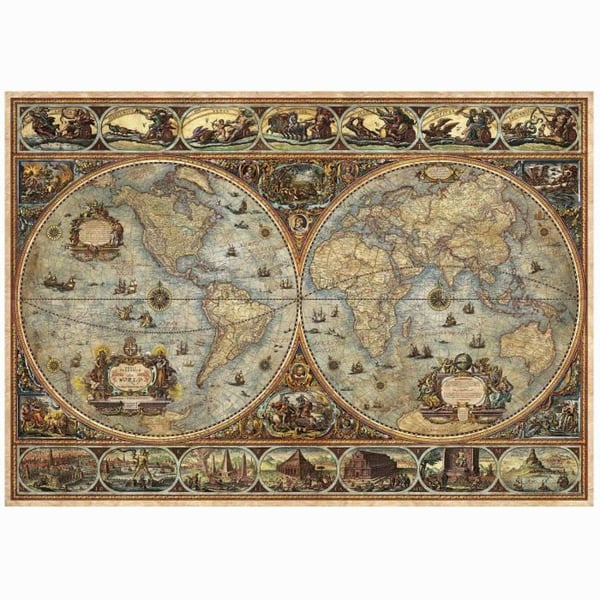 Pussel - EDUCA - Orbis Terrarum - 1000 bitar - Rese- och karttema - Blandat