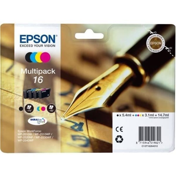 EPSON 16 Pen Cartridge - Sort og tri-farve - 14,7 ml