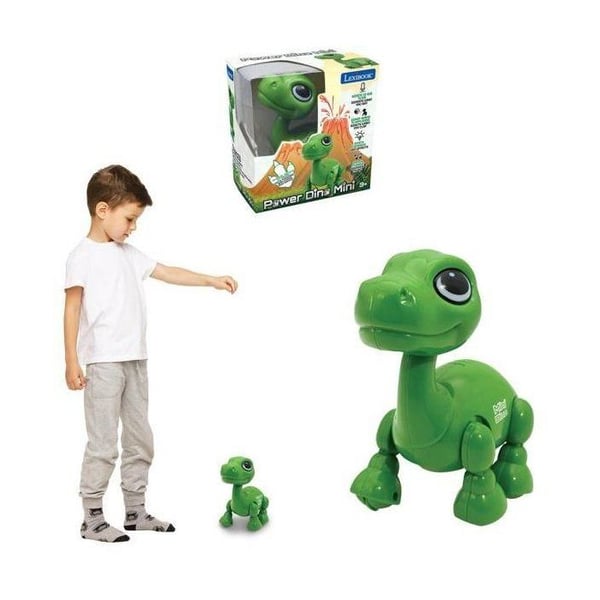 Power Puppy Mini - Dinosaurierobot med ljus- och ljudeffekter, handklappskontroll, upprepa