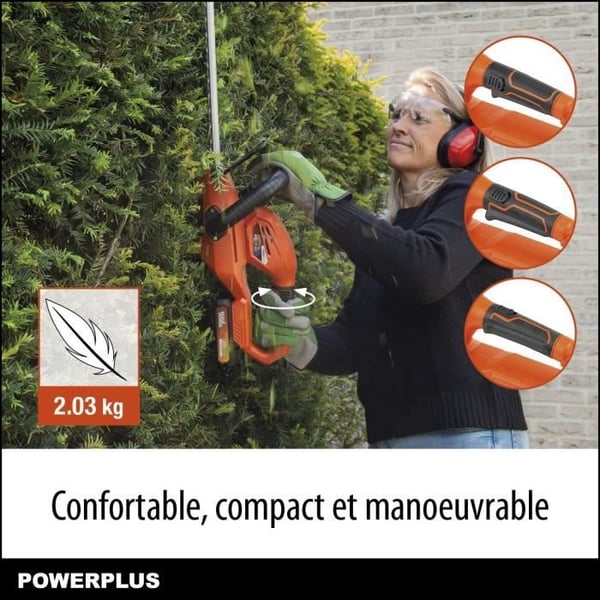 Kaksois virrankorkeus Koko POWDPG75320 Akku - 20 V, akku ja laturi, 580 mm ter�, 18 mm: n poikkeama