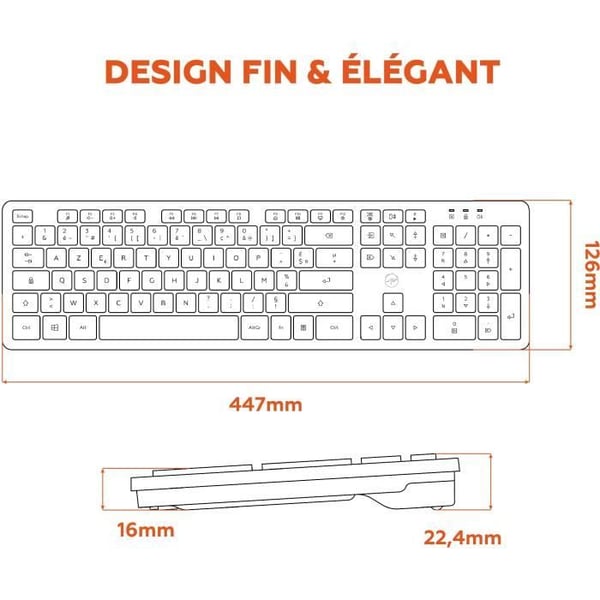 Langaton n�pp�imist� - MOBILITY LAB - Premium - AZERTY - Musta