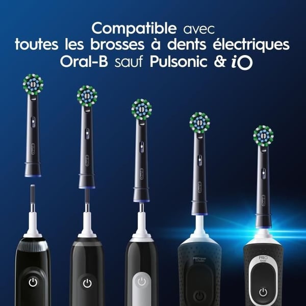 Børster - ORAL-B - CROSS ACTION PRO - Pakke med 8 - Sort