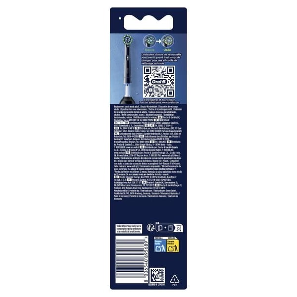 Børster - ORAL-B - CROSS ACTION PRO - Pakke med 8 - Sort