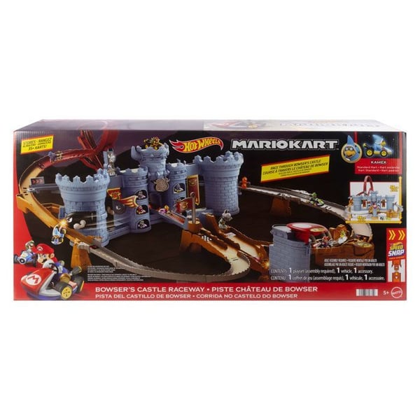 Hot Wheels - Mario Kart Bowserin linna -setti - Kamek-ajoneuvolla - Hot Wheels - JHD24